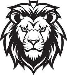 Prowling Excellence The Black Vector Lion Icon Lions Legend An Emblem Logo Excellence