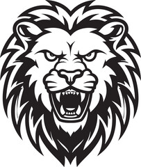 Graceful Roar The Black Lion Vector Logo Savage Authority A Lion Emblem Logo Design