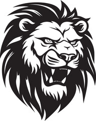 Regal Ruler The Black Lion Emblem Logo Design Wildcat Excellence A Lion Icon Excellence