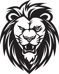 Majestic Legacy A Lion Emblem in Vector Elegant Dominance The Black Lion Icon Design