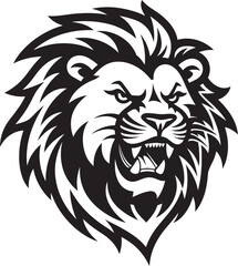 Fototapeta premium Majestic Authority A Lion Logo Excellence Graceful Dominance The Black Lion Emblem