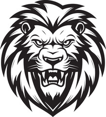 Obraz premium Elegance in Motion A Lion Icon Design Proud and Powerful The Black Vector Lion Logo