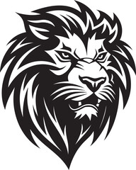 Majestic Mane A Fierce Roar in Lion Icon Hunting for Excellence Regal Black Lion Emblem