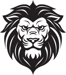 Untamed Beauty The Pouncing Grace of Lion Icon Regal Ruler The Fierce Dominance of Black Lion Logo