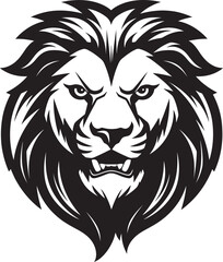 Regal Ruler The Fierce Dominance of Black Lion Logo Savage Majesty The Stylish Panther in Lion Icon Design
