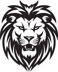 Proud Power The Roaring Majesty of Lion Icon Regal Beauty The Regal Ruler of Black Lion Emblem