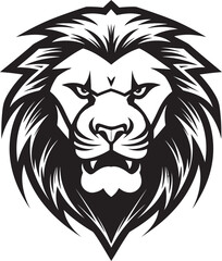 Savage Majesty The Roaring Dominance of Black Lion Logo Sleek Dominance The Majestic Power of Lion Icon in Vector