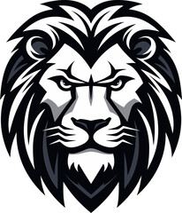 Pouncing Authority The Majestic Legacy of Lion Emblem Excellence Roaring Guardian The Regal Elegance of Black Vector Lion Logo