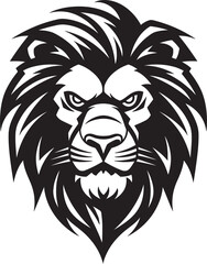 Regal Roar Black Vector Lion Logo   The Majestic Emblem of Excellence Fierce Sovereign Black Lion Icon   Graceful Dominance in Design