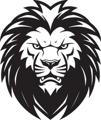 Elegance in Motion A Majestic Mane in Lion Emblem Savage Mastery The Roaring Dominance of Black Lion Logo Excellence