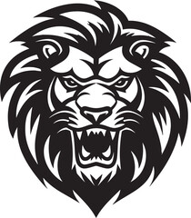 Ferocious Majesty Black Lion Emblem   The Majesty of Power Prowl in Style Black Lion Icon Emblem   The Elegance of the Hunt