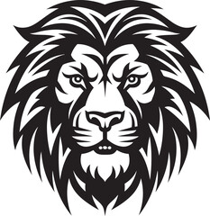 Regal Roar Black Lion Icon   The Roar of Authority Sleek Sovereign Black Lion Emblem Excellence   The Stylish Ruler