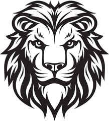 Regal Prowess Black Lion Emblem in Vector   The Prowess of Royalty Stalking Excellence Black Lion Icon Emblem   The Pursuit of Excellence