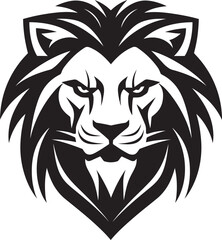 Regal Roar Black Lion Vector Logo Lion Emblem Majestic Black Vector Icon