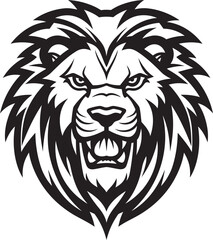 Vector Pride Black Lion Logo Fearless King Black Lion Emblem