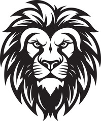 Stealthy Monarch Lion Logo Icon Fierce Feline Vector Lion Symbol