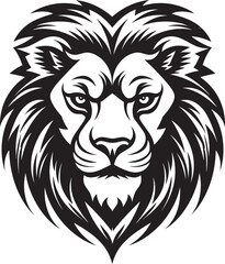 Shadowed Roar Lion Emblem in Vector Dark Majesty Unleashed Vector Lion Logo
