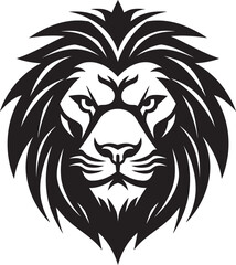Ink Engraved King Vector Lion Logo Artistic Dominance Black Lion Emblem