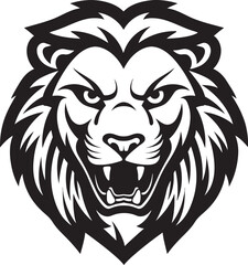 Black Velvet Regality Lion Insignia Eternal Roar Vector Lion Heraldry