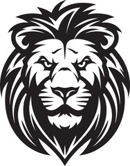 Dark Artistry Lion Logo in Black Vector Mystical Monarch Black Lion Insignia