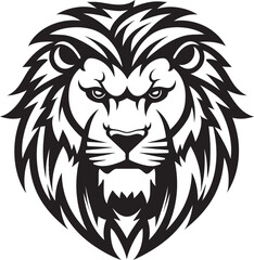 Onyx Reign Lion Vector Logo Icon Regal Roar Black Lion Emblem in Vector