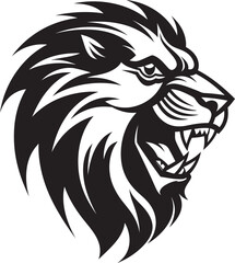 Ferocious Legacy Vector Lion Logo Royal Mane Black Lion Heraldry