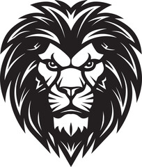 Majestic Obsidian Lion Logo in Vector Vector Valor in Black Lion Insignia
