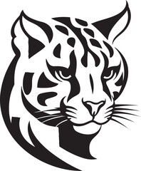 Jungle Intrigue Ocelot Symbol in Vector Ink Black Prowess Vector Ocelot Emblem