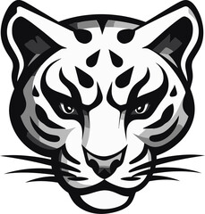 Feline Grace Unleashed Ocelot Symbol in Vector Stealthy Hunter Black Ocelot Icon Design