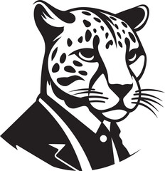 Fierce Elegance Vector Ocelot Heraldry Nocturnal Prowess Black Ocelot Symbol