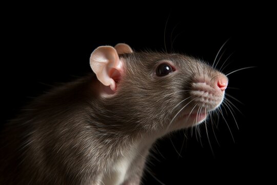 A rat facing right. Generative AI