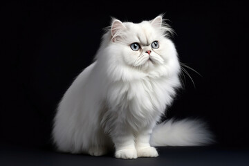 Naklejka na ściany i meble Elegant Persian Cat in Studio Portrait
