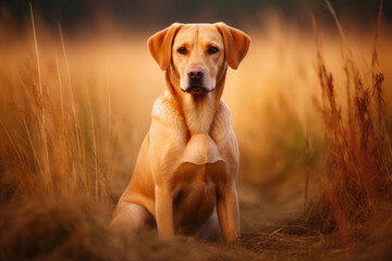 Labrador's Warmth: Heartwarming Canine Portrait