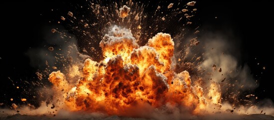 An intense thermite explosion - obrazy, fototapety, plakaty