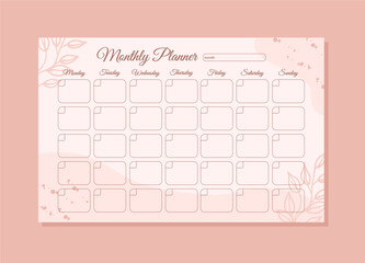 Printable Monthly planner templates to customize