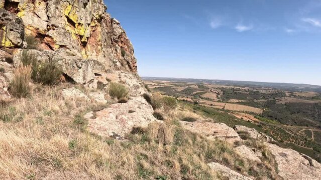 rock formations behind the Algoso castle, Campo de Viboras e Uva, municipality of Vimioso, district of Bragan&ccedil;a, Portugal