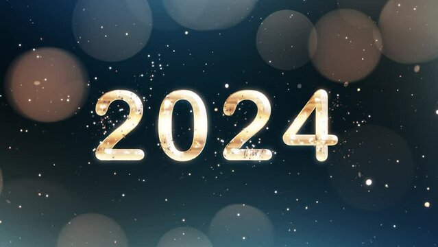 Congratulations on the new year 2024, confetti and a beautiful background, new year, 2024