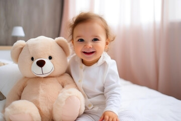 Room of Smiles: Happy Child and Their Teddy