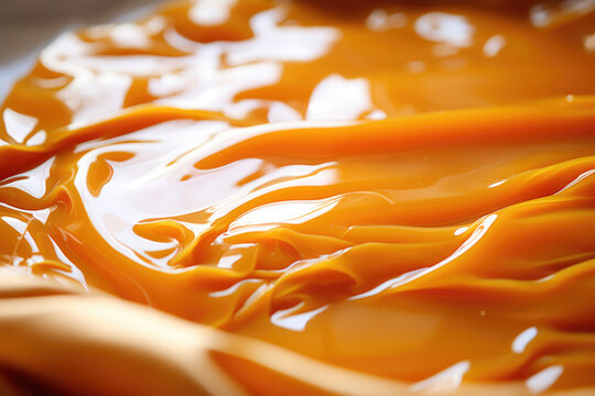 Syrupy Caramel Sauce in Extreme Detail
