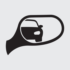 Car side mirror vector illustration.