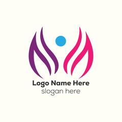 Creative minimal abstract logo design vector template for company or business, eye catchy colorful logo design with modern fill