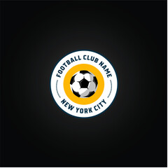 Naklejka premium Modern luxurious Football club logo