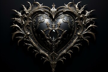 Gothic-style heart. Generative AI