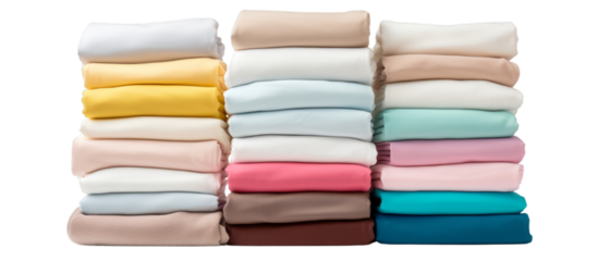 A neat stack of folded sheets