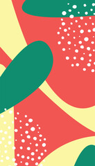 Obraz premium Abstract Christmas vector pattern. Red and green style. Modern vector template for banner, cover, print, promotion, sale, greeting, web, page, header, landing, social media