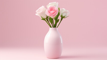 Obraz na płótnie Canvas Décoration, fleurs colorées dans un vase. Arrière-plan décoratif, ambiance douce et chaleureuse. Fond pour conception et création graphique.