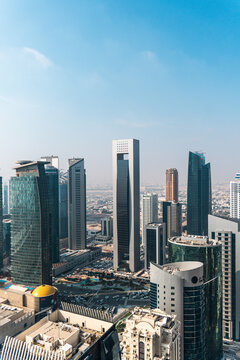 a few of the skyline in doha qatar