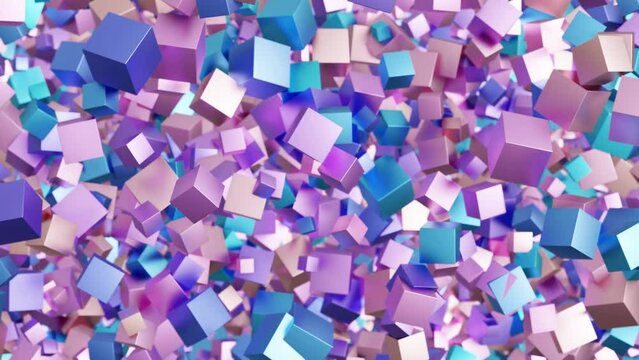 Particles cubes animation video background
