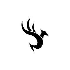 Fototapeta premium Phoenix Bird Logo vector art