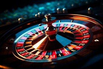 A spinning roulette wheel at the casino symbolizes risk, opportunity, and riches